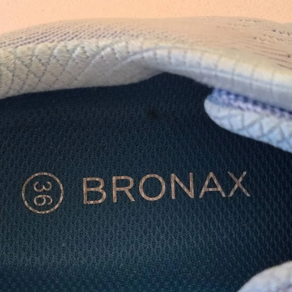 Bronax Womens S71 Wide Toe Box Road Running Athletic Sneakers Blue Size 36/6